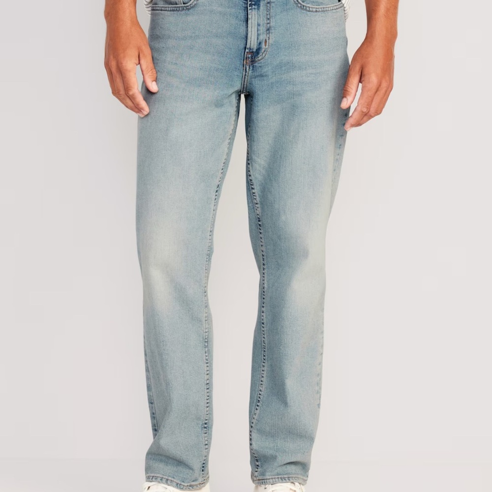 NWT Old Navy Men’s Built-In-Stretch LOOSE Light Blue Men's Jeans